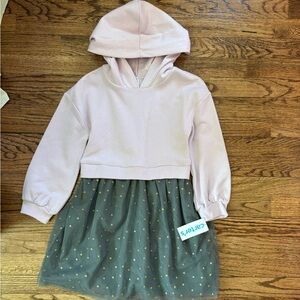NWT Carter’s Mixed Media Hoodie Dress